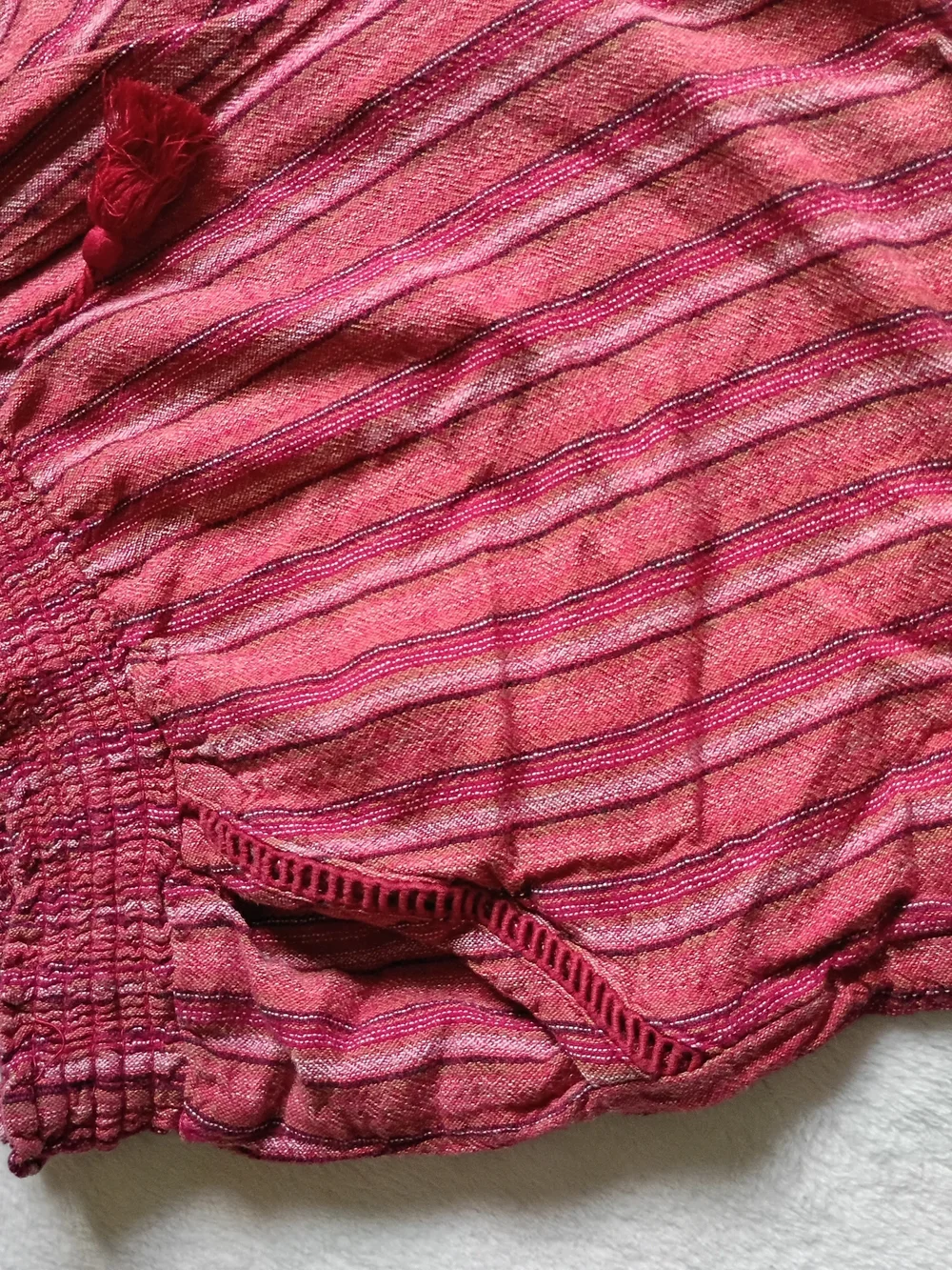 Briggs New York Red Striped Drawstring Shorts